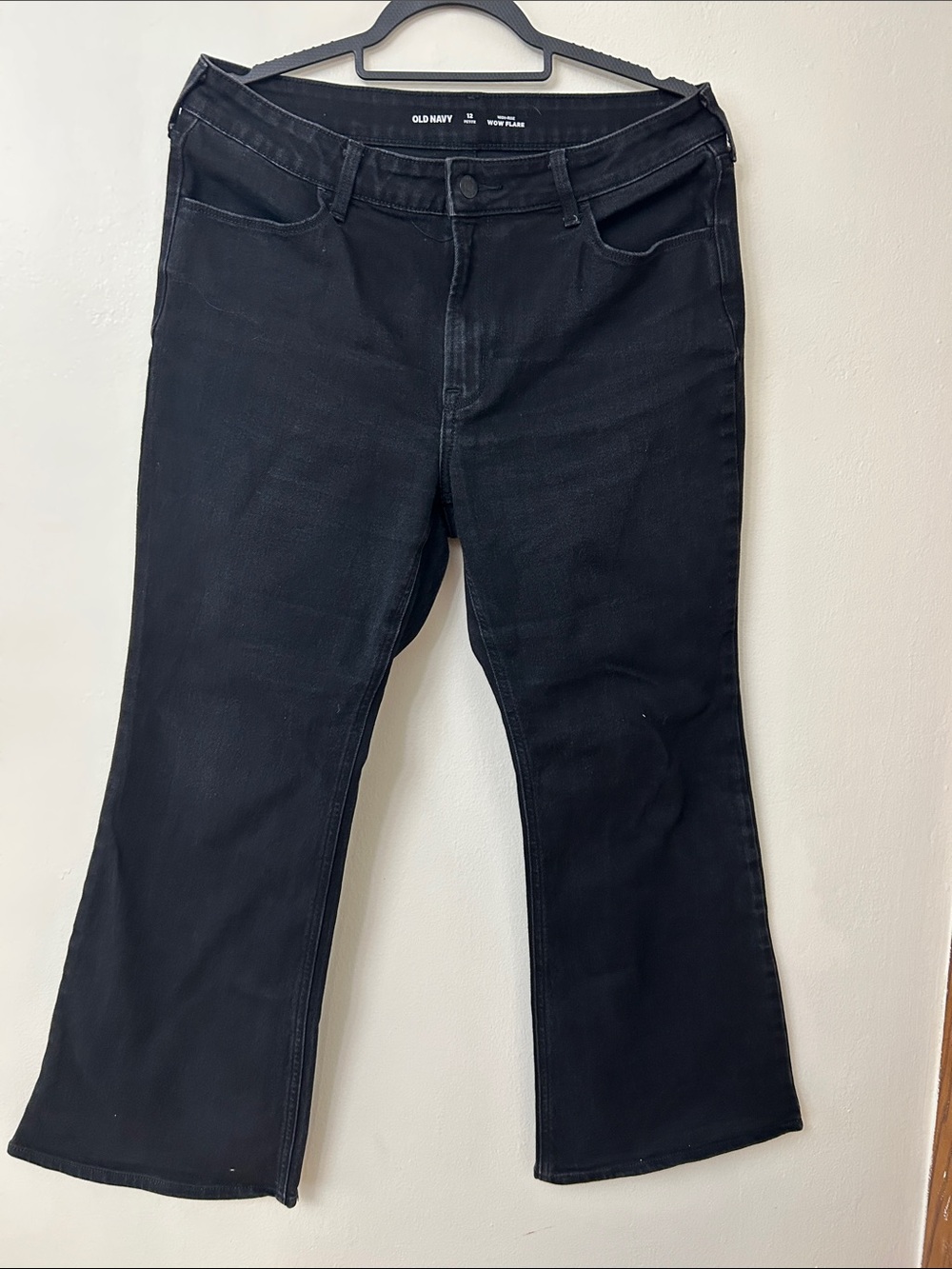 Old Navy Black High Rose Wow Flare & Wide Leg Jeans
